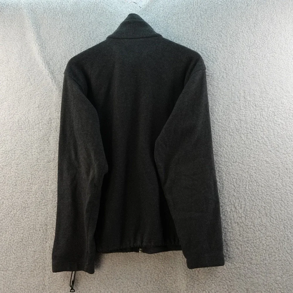 Vintage Columbia Mens M Full Zip‎ Fleece Jacket Charcoal Gray Outdoors Coat